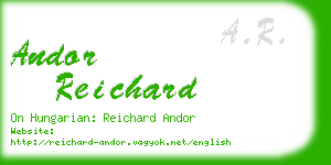 andor reichard business card